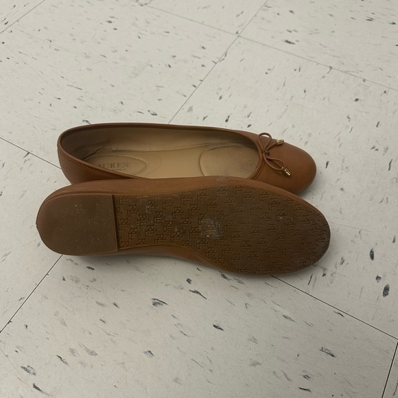 Ralph Lauren Jayna Brown Leather Flats - Picture 7 of 7